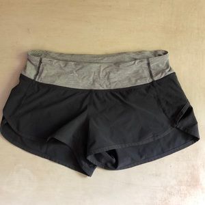 Gray Lululemon Speed Shorts